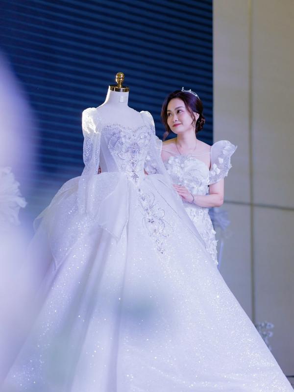 Váy cưới cúp ngực ren lưới có dây chéo đính nơ trên vai (PDPL-BL9) – M.O.T  Bridal – For Love, For Life